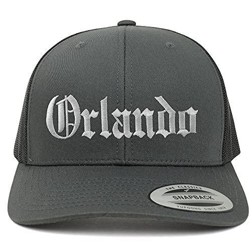 Trendy Apparel Shop Orlando Old English 6 Panel Trucker Mesh Cap