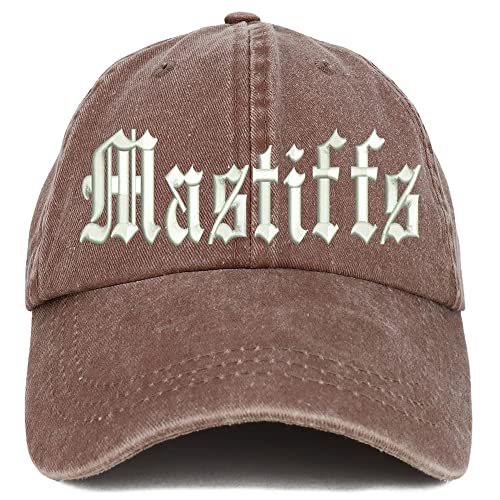 Trendy Apparel Shop Old English Mastiffs Washed Pigment Dyed Baseball Cap