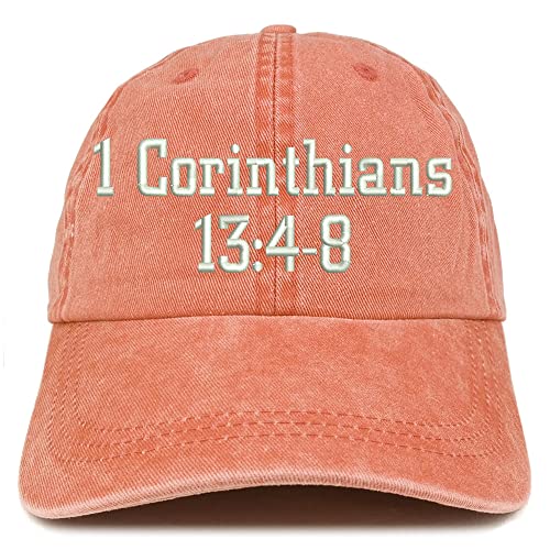 Trendy Apparel Shop 1 Corinthians 13:4-8 Washed Pigment Dyed Baseball Cap
