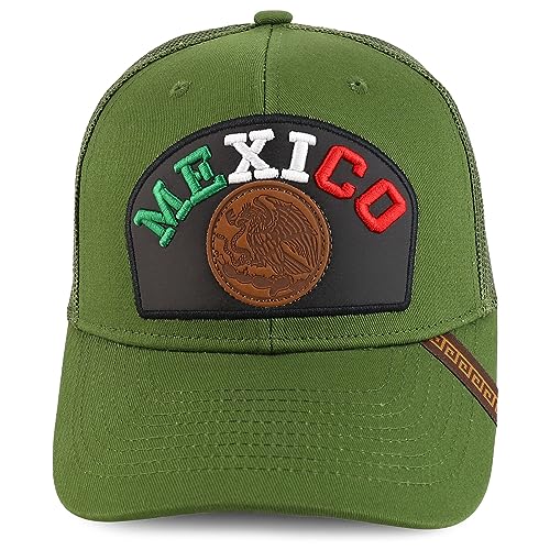Trendy Apparel Shop Mexico 3D Patch Structured Mesh Snapback Baseball Cap