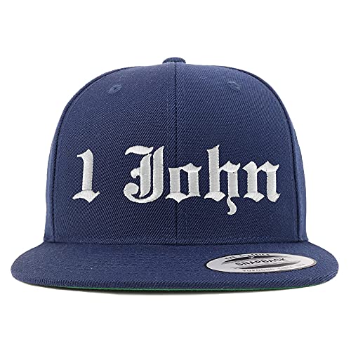 Trendy Apparel Shop 1 John Old English Embroidered Flatbill Snapback
