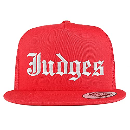 Trendy Apparel Shop Judges Old English 5 Panel Flatbill Trucker Cap