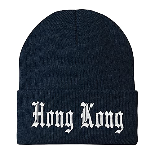 Trendy Apparel Shop Hong Kong Old English Embroidered Long Cuff Beanie