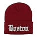 Trendy Apparel Shop Boston Old English Embroidered Long Cuff Beanie