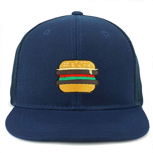 Trendy Apparel Shop Burger Patch Structured Infant Flatbill Mesh Snapback Cap