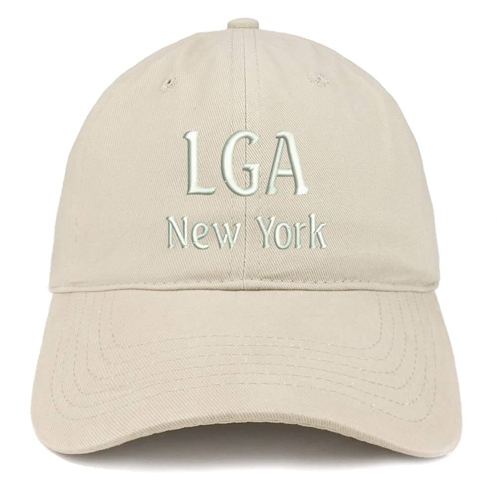 Trendy Apparel Shop LGA New York Low Profile Soft Cotton Baseball Cap
