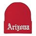 Trendy Apparel Shop Arizona State Old English Embroidered Long Cuff Beanie