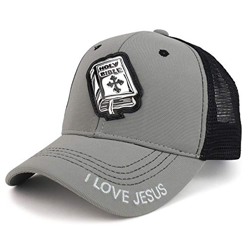 Trendy Apparel Shop High Frequency Holy Bible Structured Meshback Cap
