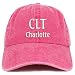 Trendy Apparel Shop CLT Charlotte Embroidered Pigment Dyed Washed Baseball Cap