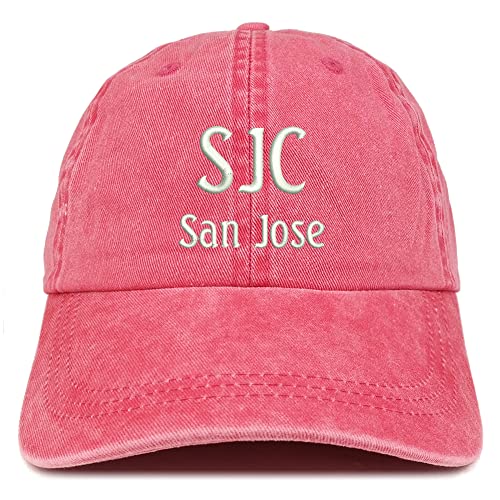 Trendy Apparel Shop SJC San Jose Embroidered Pigment Dyed Washed Baseball Cap