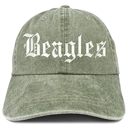 Trendy Apparel Shop Old English Beagles Washed Pigment Dyed Baseball Cap