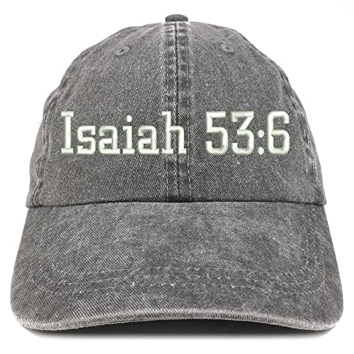 Trendy Apparel Shop Isaiah 53:6 Washed Pigment Dyed Baseball Cap