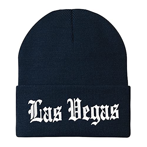 Trendy Apparel Shop Las Vegas Old English Embroidered Long Cuff Beanie