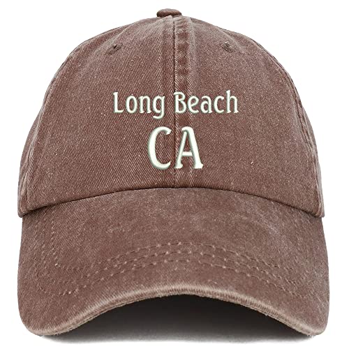 Trendy Apparel Shop Long Beach CA Embroidered Pigment Dyed Washed Baseball Cap
