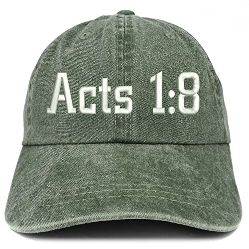 Trendy Apparel Shop Acts 1:8 Washed Pigment Dyed Baseball Cap