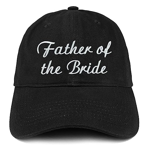 Trendy Apparel Shop Father of The Bride Embroidered Wedding Party Brushed Cotton Cap