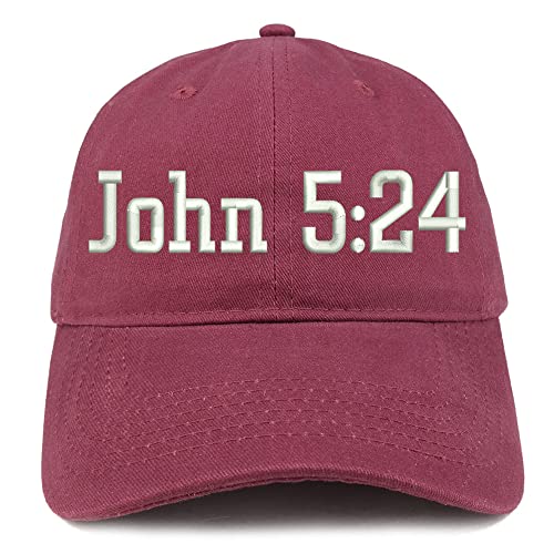 Trendy Apparel Shop John 5:24 Low Profile Soft Cotton Baseball Cap