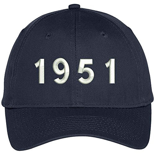 Trendy Apparel Shop 1951 Birth Year Embroidered Baseball Cap