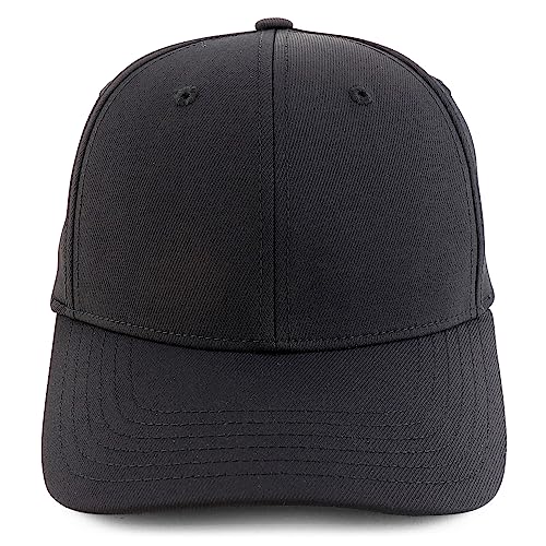 Trendy Apparel Shop Oversize XXL Plain Air Thru Structured Curved Bill Fitted Cap