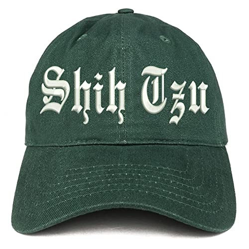 Trendy Apparel Shop Old English Shih Tzu Low Profile Soft Cotton Baseball Cap