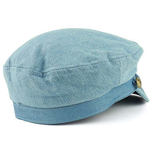 Trendy Apparel Shop 100% Cotton Baker Boy Cap with Rope Band