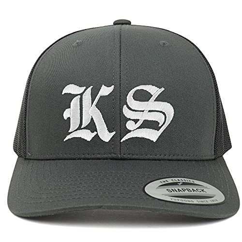 Trendy Apparel Shop Kansas KS Old English 6 Panel Trucker Mesh Cap