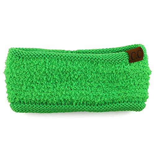 Trendy Apparel Shop Women's Solid Ribbed Knit Ponytail Button Headband