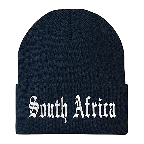 Trendy Apparel Shop South Africa Old English Embroidered Long Cuff Beanie
