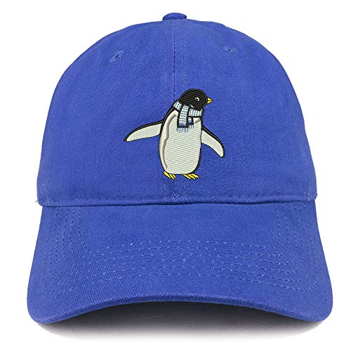 Trendy Apparel Shop Penguin Embroidered Brushed Cotton Cap