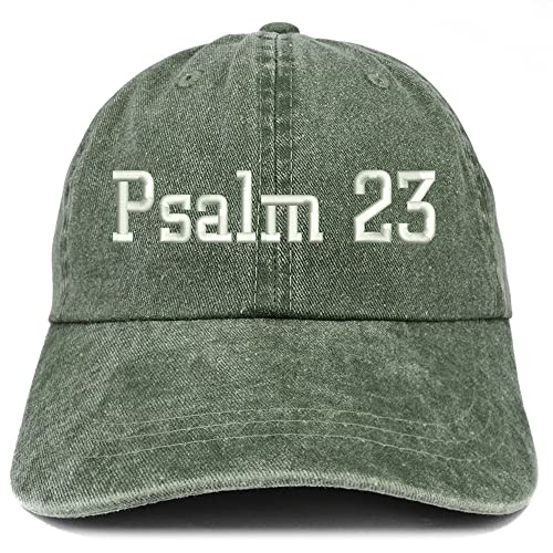 Trendy Apparel Shop Psalm 23 Washed Pigment Dyed Baseball Cap