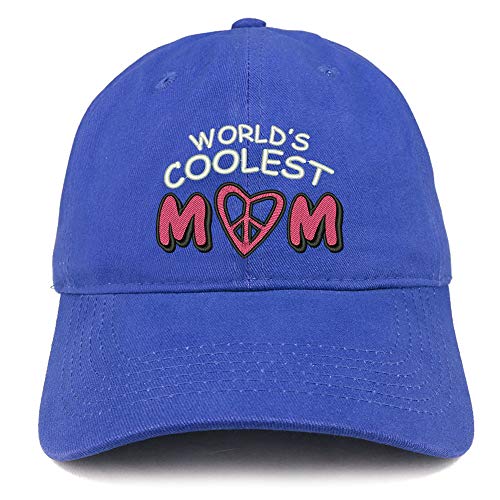 Trendy Apparel Shop World's Coolest Mom Soft Crown 100% Brushed Cotton Cap