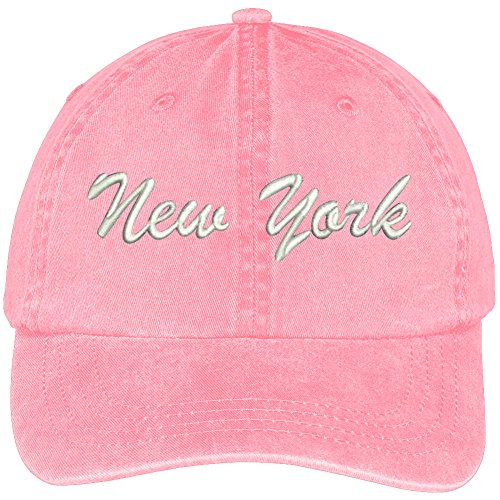Trendy Apparel Shop New York State Embroidered Low Profile Adjustable Cotton Cap
