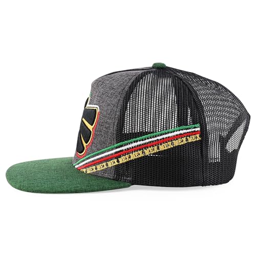 Trendy Apparel Shop Mexico Eagle Embroidered Flatbill Snapback Cap