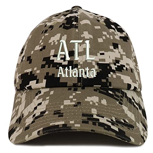 Trendy Apparel Shop ATL Atlanta Low Profile Soft Cotton Baseball Cap