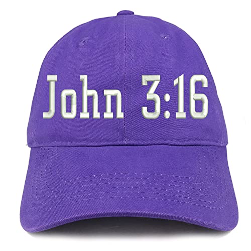 Trendy Apparel Shop John 3:16 Low Profile Soft Cotton Baseball Cap
