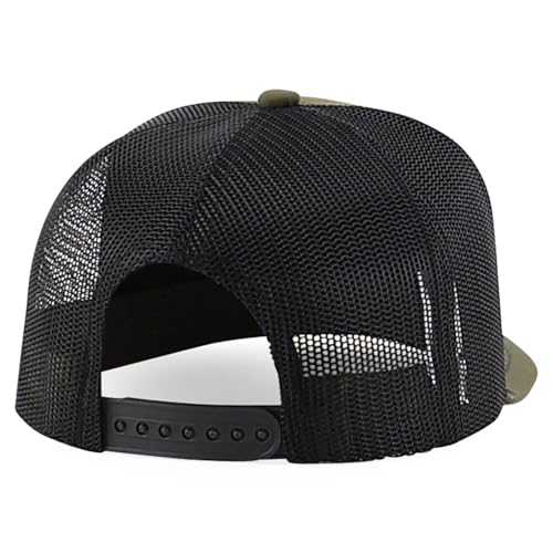 Trendy Apparel Shop 5 Panel Structured Trucker Cap with Mexico Flag Design Undervisor