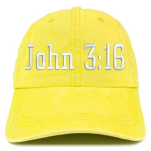 Trendy Apparel Shop John 3:16 Washed Pigment Dyed Baseball Cap