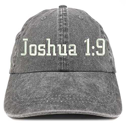 Trendy Apparel Shop Joshua 1:9 Washed Pigment Dyed Baseball Cap