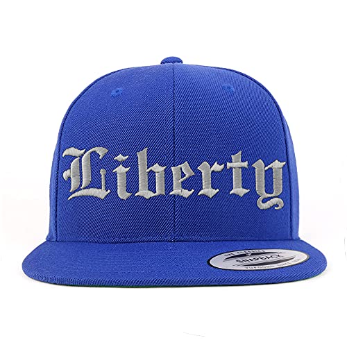 Trendy Apparel Shop Liberty Old English Embroidered Flatbill Snapback
