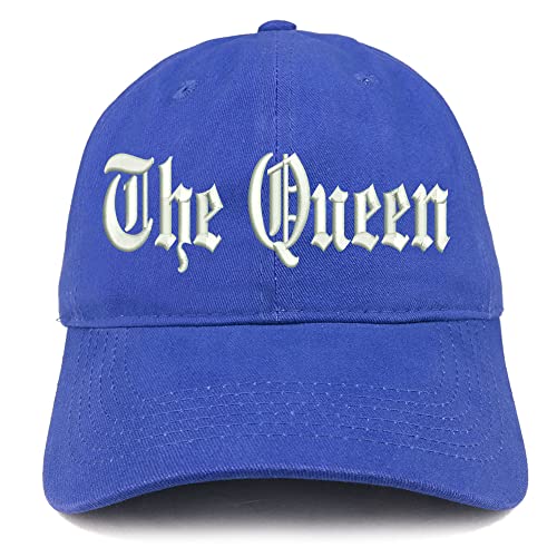 Trendy Apparel Shop The Queen Old English Low Profile Soft Cotton Baseball Cap
