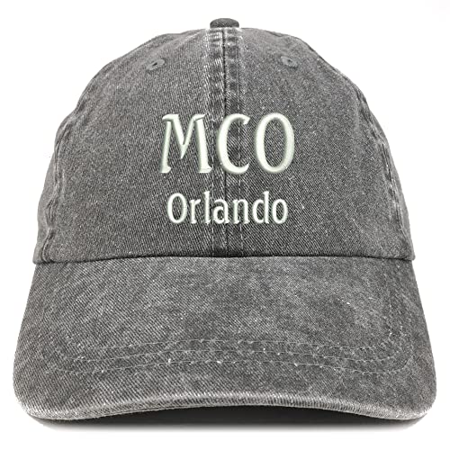 Trendy Apparel Shop MCO Orlando Embroidered Pigment Dyed Washed Baseball Cap