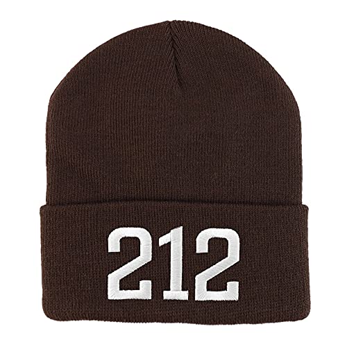 Trendy Apparel Shop New York City 212 Old English Embroidered Long Cuff Beanie