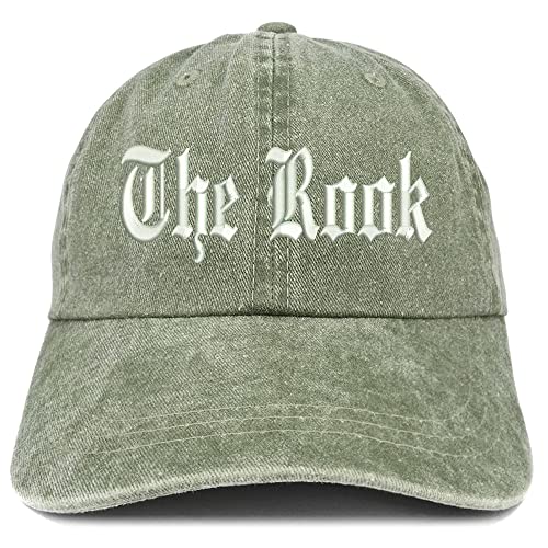 Trendy Apparel Shop The Rook Old English Embroidered Pigment Dyed Washed Baseball Cap