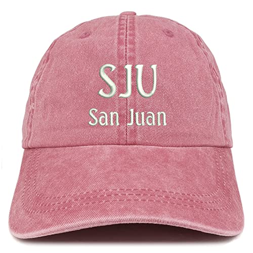 Trendy Apparel Shop SJU San Juan Embroidered Pigment Dyed Washed Baseball Cap
