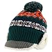 Trendy Apparel Shop Youth Size Kid's Warm Acrylic Brim Knit Winter Print Trapper Hat with Pom Pom
