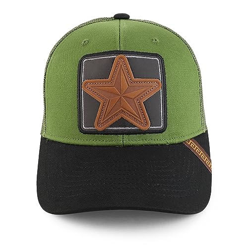 Trendy Apparel Shop Texas Star Square Patch Structured Mesh Snapback Baseball Cap