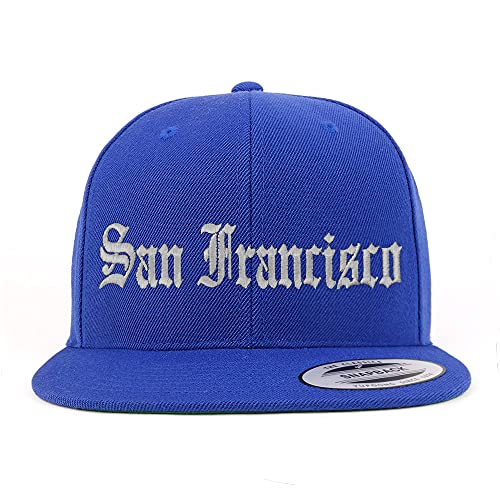 Trendy Apparel Shop San Francisco Old English Embroidered Flatbill Snapback