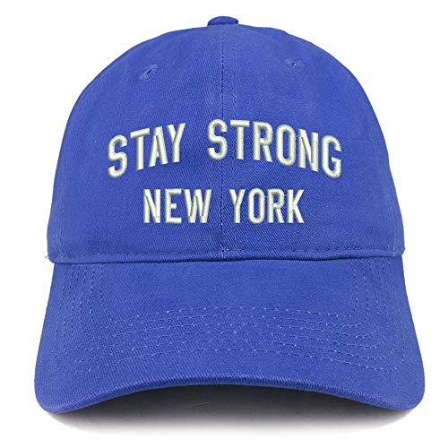 Trendy Apparel Shop Stay Strong New York Embroidered Soft Crown Cotton Cap