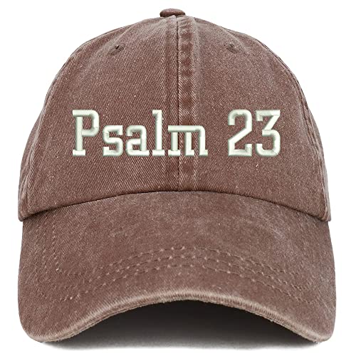 Trendy Apparel Shop Psalm 23 Washed Pigment Dyed Baseball Cap
