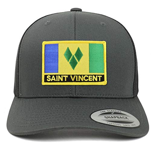 Trendy Apparel Shop St. Vincent Flag Patch Retro Trucker Mesh Cap